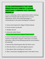 ATI RN COMPREHENSIVE TEST BANK  PREDICTOR 2019 FORM B & C LATEST  QUESTIONS & ANSWERS 2024 VERIFIED /  GRADED A+