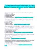 ATI Fluid and Electrolytes Disturbance 2022-2023  Updated Questions & Answers verified GRADED  A+