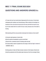 MDC 11 FINAL EXAM 20232024  QUESTIONS AND ANSWERS GRADED A+