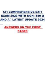 ATI COMPREHENSIVE EXIT  EXAM 2023 WITH NGN (180 Q  AND A ) LATEST UPDATE 2024