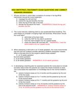 HESI OBSTETRICS /MATERNITY EXAM QUESTIONS AND CORRECT  ANSWERS GRADEDA+