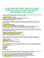 ATI MED-SURG PROCTORED EXAM 2022 FORM C  COMPLETE EXAM QUESTIONS AND CORRECT  ANSWERS(REAL EXAM)|AGRADE