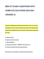 MSN 377 EXAM 4 QUESTIONS WITH COMPLETE SOLUTIONS 2023-2024 GRADED A +FINAL EXAM UPDATED QUESTIONS