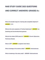 NAB STUDY GUIDE 2023 QUESTIONS AND CORRECT ANSWERS GRADED A+ LATEST VERSION GRADED A+