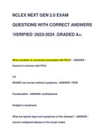 NCLEX NEXT GEN 2.0 EXAM  QUESTIONS WITH CORRECT ANSWERS  VERIFIED 2023-2024 .GRADED A+.