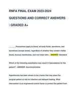 RNFA FINAL EXAM 2023-2024  QUESTIONS AND CORRECT ANSWERS   GRADED A+LATEST VERSION COMPLETE COPY FOR STUDY