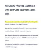 RNFA FINAL PRACTICE (QUESTIONS WITH COMPLETE SOLUTIONS ) 2024 - 2025 LATEST VERSION VERIFIED