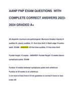 Nursing>AANP FNP EXAM QUESTIONS WITH COMPLETE CORRECT ANSWERS 2023- 2024 GRADED A+ LATEST VERSION