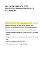 NCLEX RN PRACTICE TEST QUESTIONS AND ANSWERS WITH RATIONALES 2024-2025 UPDATED EXAM LATEST VERSION