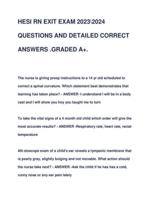 HESI RN EXIT EXAM 20232024 QUESTIONS AND DETAILED CORRECT ANSWERS GRADED A+ UPDATED EXAM