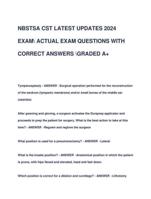 NBSTSA CST LATEST UPDATES 2024  EXAM ACTUAL EXAM QUESTIONS WITH  CORRECT ANSWERS GRADED A+