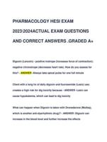 PHARMACOLOGY HESI EXAM  20232024ACTUAL EXAM QUESTIONS  AND CORRECT ANSWERS .GRADED A+