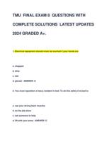 TMU FINAL EXAM 8 UPDATED QUESTIONS WITH COMPLETE SOLUTIONS LATEST VERSION 2024 -2025 BEST EXAM REVISION