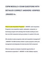 CDFM MODULE 4 EXAM QUESTIONS WITH  DETAILED CORRECT ANSWERS VERIFIED  .GRADED A+