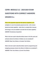 CDFM –MODULE 2.2 20232024 EXAM  QUESTIONS WITH CORRECT ANSWERS  GRADED A+