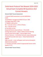 Snhd Aemt Protocol Test Newest 2024-2025  Actual Exam Complete 80 Questions And Correct Answers