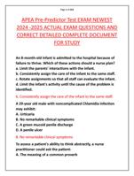 APEA Pre-Predictor Test EXAM NEWEST  2024 -2025 ACTUAL EXAM QUESTIONS AND  CORRECT DETAILED COMPLETE DOCUMENT  FOR STUDY