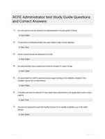 RCFE Administrator test Study Guide Questions and Correct Answers