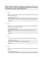 [MKT318m- MOOC 3] Digital Marketing Analytics in Practice Study Guide Rated A+