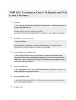 WEB WOC Continence Care |106 Questions| With Correct Answers.