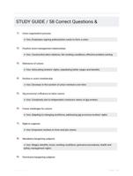 STUDY GUIDE / 58 Correct Questions & 