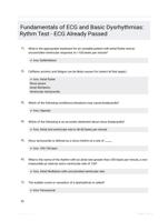 Fundamentals of ECG and Basic Dysrhythmias: Rythm Test - ECG Already Passed