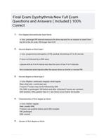 Final Exam Dysrhythmia New Full Exam Questions and Answers ( Included ) 100% Correct