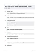 NAB core Study Guide Questions and Correct Answers