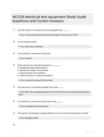 NCCER electrical test equipment Study Guide Questions and Correct Answers