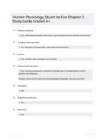 Human Physiology, Stuart Ira Fox Chapter 3 Study Guide Graded A+