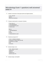 Microbiology Exam 1 questions well answered rated A+