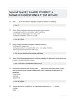 Second Year IEC Final 83 CORRECTLY ANSWERED QUESTIONS LATEST UPDATE