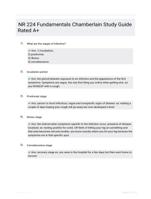 NR 224 Fundamentals Chamberlain Study Guide Rated A+