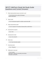 NR 571 MidTerm Study Set Study Guide Questions and Correct Answers