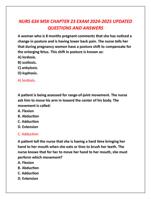 NURS 634 MSK CHAPTER 23 EXAM 2024-2025 UPDATED  QUESTIONS AND ANSWERS