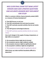 WGU D199 FINAL EXAM TEST BANK LATEST  VERSION 2024-2025 UPDATED QUESTIONS  AND ACCURATE ANSWERS BEST DOCUMENT  FOR STUDY