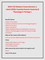 BIOD 152 Module 6 Exam (Version-1,  Latest-2024): Essential Human Anatomy &  Physiology II: Portage L