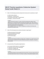 MCAT Practice questions: Endocrine System Study Guide Rated A+