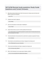 NCCAOM Biomed study questions Study Guide Graded A+