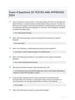 Exam 4 Questions 20 TESTED AND APPROVED 2024