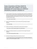 Exam 4 Questions ACTUAL EXAM 20 QUESTIONS AND CORRECT DETAILED ANSWERS WITH RATIONALES (VERIFIED ANSWERS) |ALREADY GRADED A+