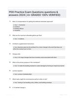 PDD Practice Exam Questions  questions & answers 2024 ( A+ GRADED 100% VERIFIED)