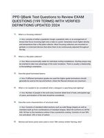 PPD QBank Test Questions to Review EXAM QUESTIONS (199 TERMS) WITH VERIFIED DEFINITIONS UPDATED 2024