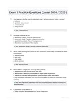 Exam 1 Practice Questions (Latest 2024 / 2025 )