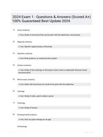 2024 Exam 1 - Questions & Answers (Scored A+) 100% Guaranteed Best Update 2024