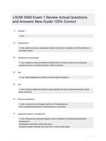 LSCM 3960 Exam 1 Review Actual Questions and Answers New Guide 100% Correct