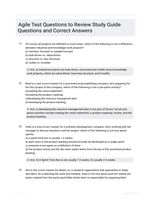 Agile Test Questions to Review Study Guide Questions and Correct Answers