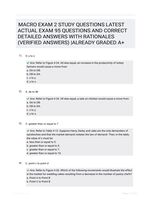 MACRO EXAM 2 STUDY QUESTIONS LATEST  ACTUAL EXAM 95 QUESTIONS AND CORRECT DETAILED ANSWERS WITH RATIONALES (VERIFIED ANSWERS) |ALREADY GRADED A+