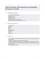 200 Final Exam 2024 Questions and Detailed Answers| A+ Grade