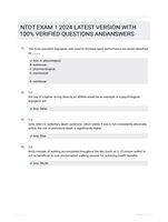 NTDT EXAM 1 2024 LATEST VERSION WITH 100% VERIFIED QUESTIONS ANDANSWERS